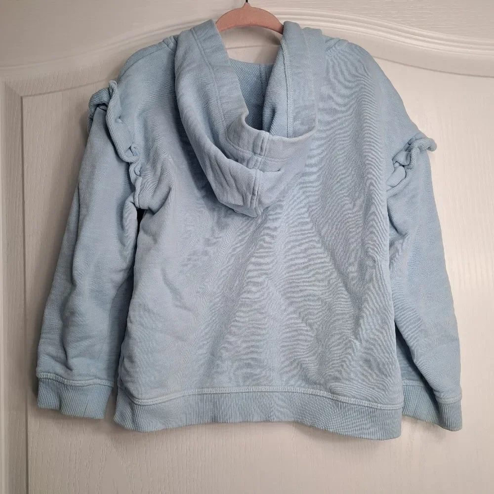Pale Blue Ruffle Sleeve Hoodie by Gymboree